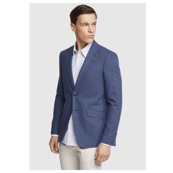 Oxford Men's Blake Linen Cotton Blazer Navy Size S - Picture 1 of 8